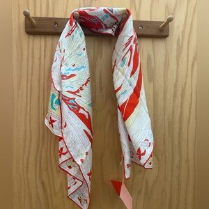 Cochni Italy Silk Colorful Abstract Women's Scarf
